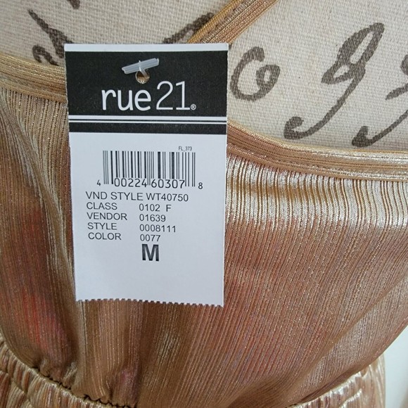 Wild Blue x Sadie Robertson Sz M Juniors Sheath Dress Gold Metallic NWT - Picture 7 of 9